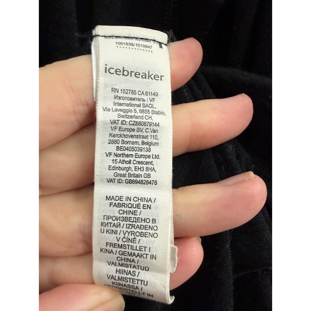 Icebreaker Merino 200 Oasis Long Sleeve Thermal Shirt Black Mens L 104365001 - Picture 6 of 10